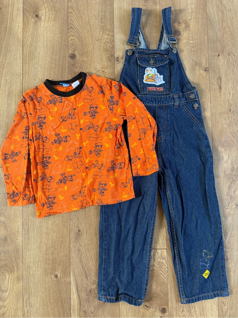 Vintage Disney Handy Manny Overall Set Toddler Size 4T